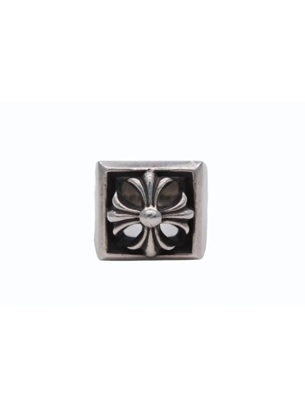 Chrome Hearts CH Plus Letter Block Ring 925 Sterling Silver